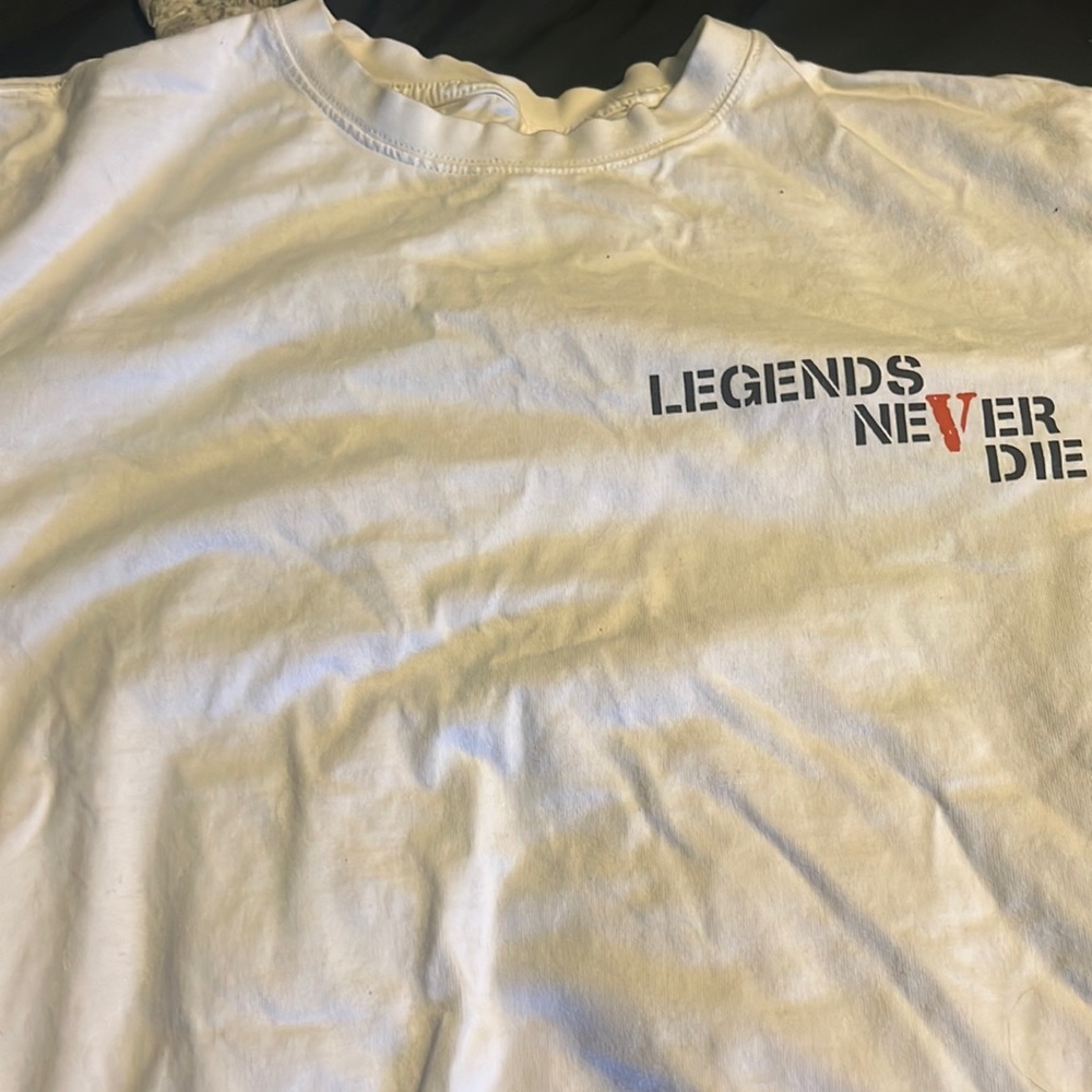 White/Orange Vlone shirt